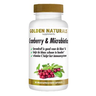 Golden Naturals Cranberry & Microbiotica Capsules 60VCP Golden Naturals Cranberry & Microbiotica Capsules 60VCP