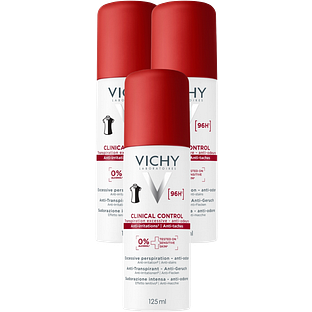 Vichy Clinical Control Anti-Transpirant 96H Multiverpakking 3x125ML