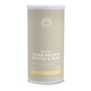 Mattisson HealthStyle Organic Vegan Protein Erwten & Rijst Vanille Poeder 500GR