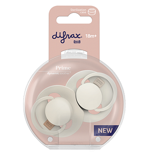 Difrax LOVI Prime Pacifier 18+ Months - Coconut/Ivory 2ST