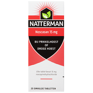 Natterman Noscasan 15 mg bij prikkelhoest of droge hoest Tabletten 20ST