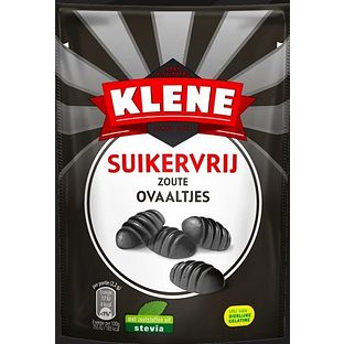 Klene Zoute Ovaaltjes Suikervrij 105GR Klene Zoute Ovaaltjes Suikervrij 105GR