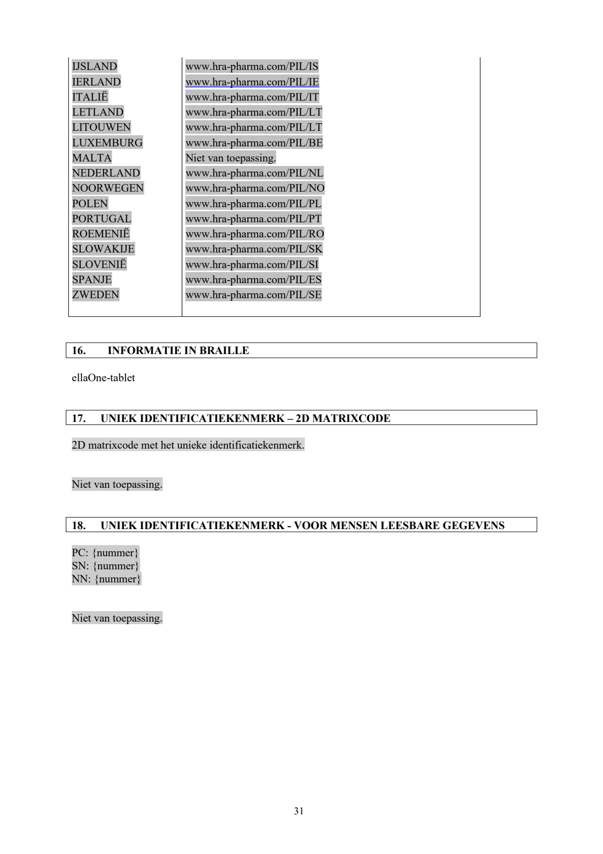 Noodanticonceptie Tablet afbeelding van document #31, leaflet