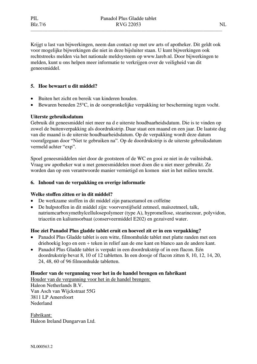 Plus Tabletten Glad afbeelding van document #7, leaflet