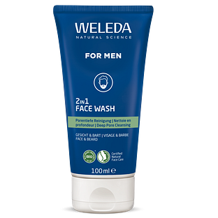 Weleda Men 2-in-1 Facewash Voor Gezicht & Baard 100ML