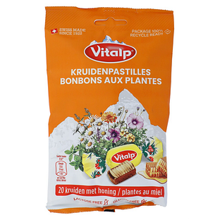 Vitalp Kruidenpastilles Honing 75GR