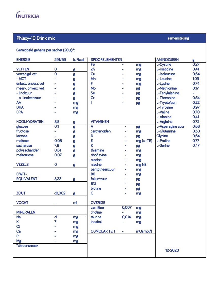 Phlexy-10 Drink Mix Citroen afbeelding van document #1, info_folder