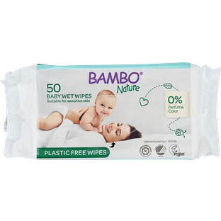 Bambo Nature Bio Babydoekjes 50ST Bambo Nature Bio Babydoekjes 50ST
