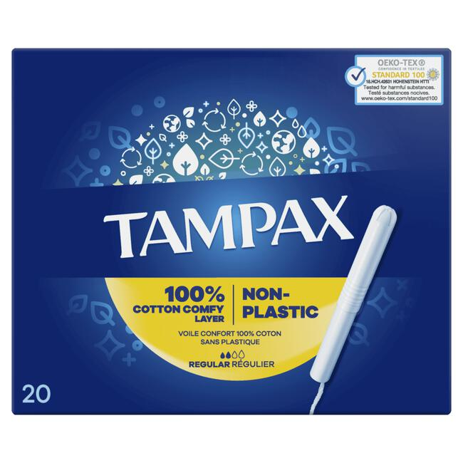 Tampax Regular Tampons Met Kartonnen Inbrenghuls afbeelding