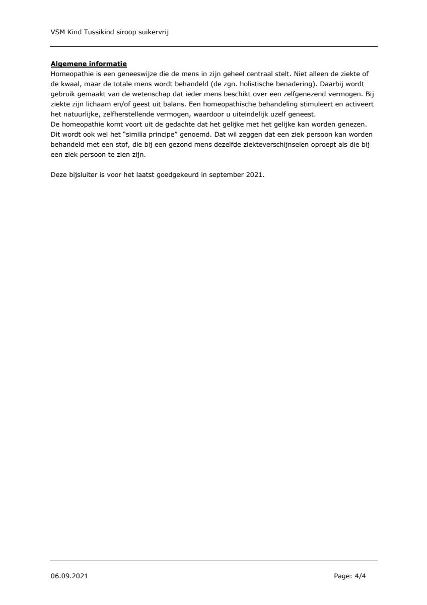 Kind 0-6 Tussikind Siroop Suikervrij afbeelding van document #4, leaflet