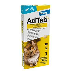 Advantage AdTab Anti Vlo & Teek Katten Kauwtabletten 3ST