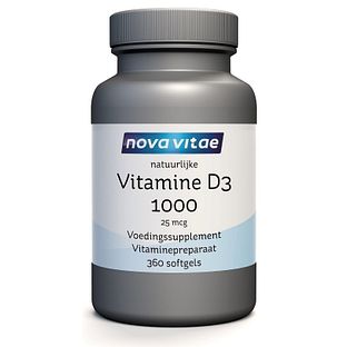 Nova Vitae Vitamine D3 1000IE Softgels 360CP