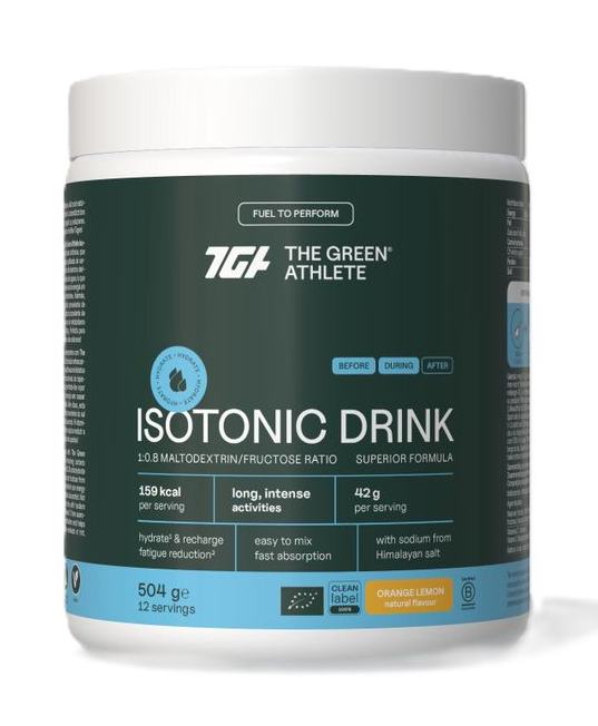 The Green Athlete Isotonic Drink Bio Poeder afbeelding 1