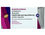 Leidapharm Ibuprofen Liquid Caps 400 mg Suikervrij 20CP