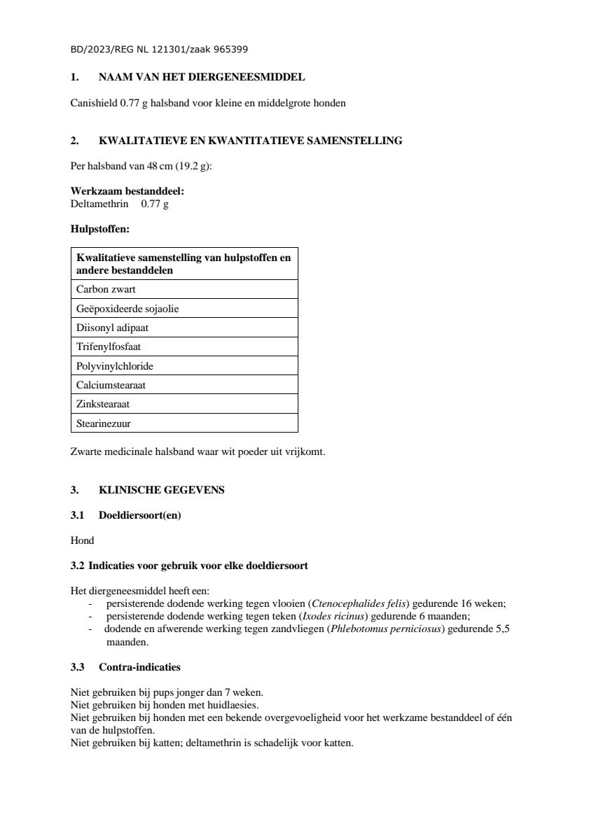 Canishield Halsband Grote Honden afbeelding van document #2, leaflet