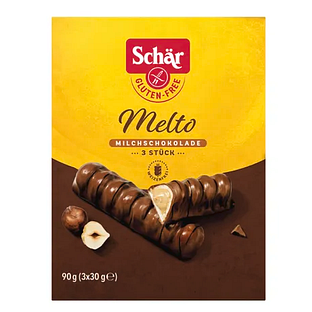 Schar Melto Melkchocolade Hazelnoot Repen 90GR