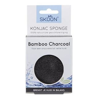 Skoon Konjac Sponge Bamboo Charcoal 1ST