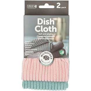 Smart Microfiber System Microvezel Vaatdoek Roze & Turquoise 2ST