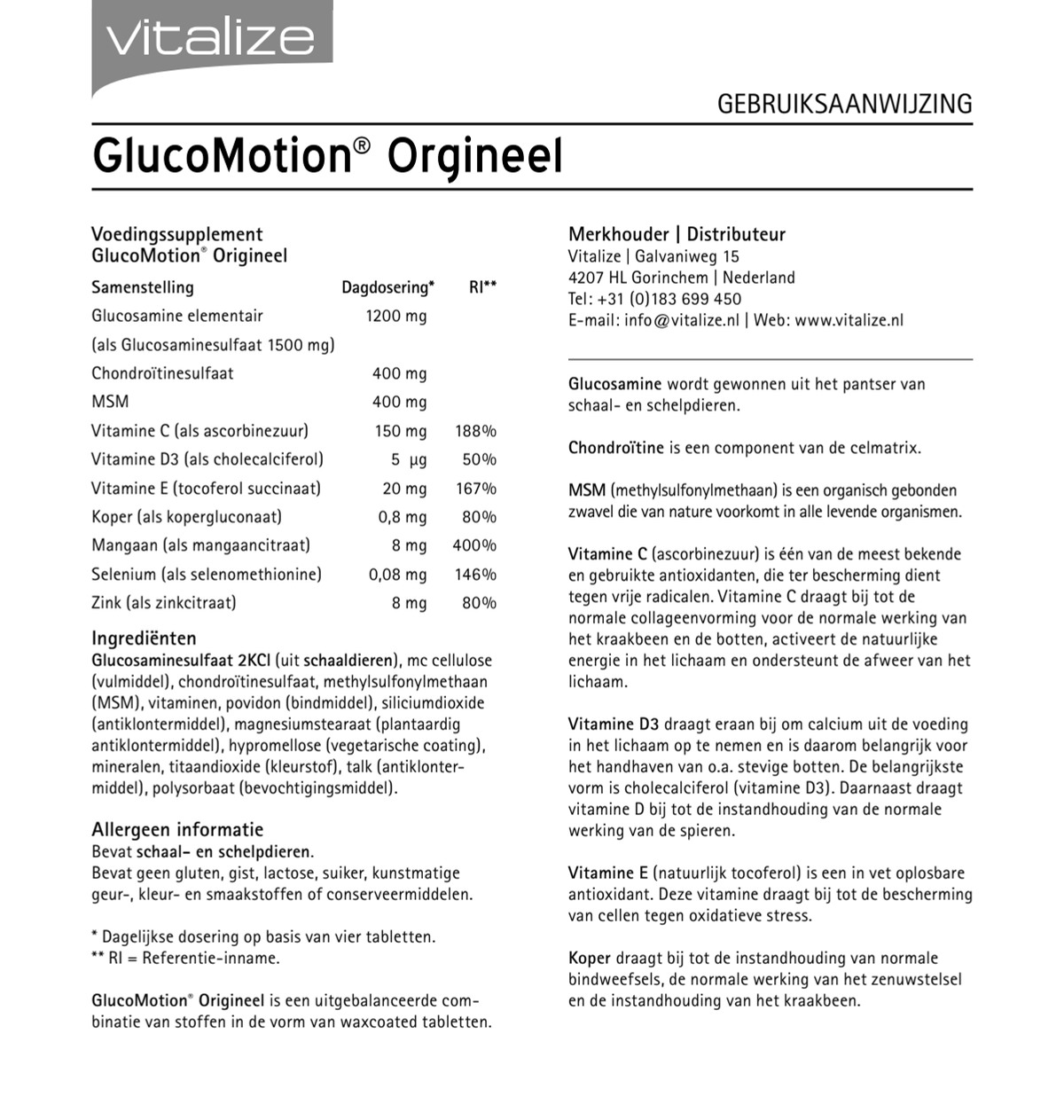 GlucoMotion Origineel Tabletten afbeelding van document #1, instructions