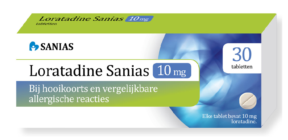 Sanias Loratadine 10mg Tabletten afbeelding