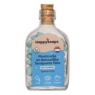 HappySoaps Fluoride Tandpasta Spearmint Tabs 130GR