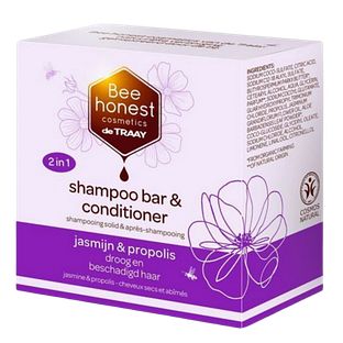 Bee Honest Shampoo Bar & Conditioner - Jasmijn & Propolis 80GR Bee Honest Shampoo Bar & Conditioner - Jasmijn & Propolis 80GR
