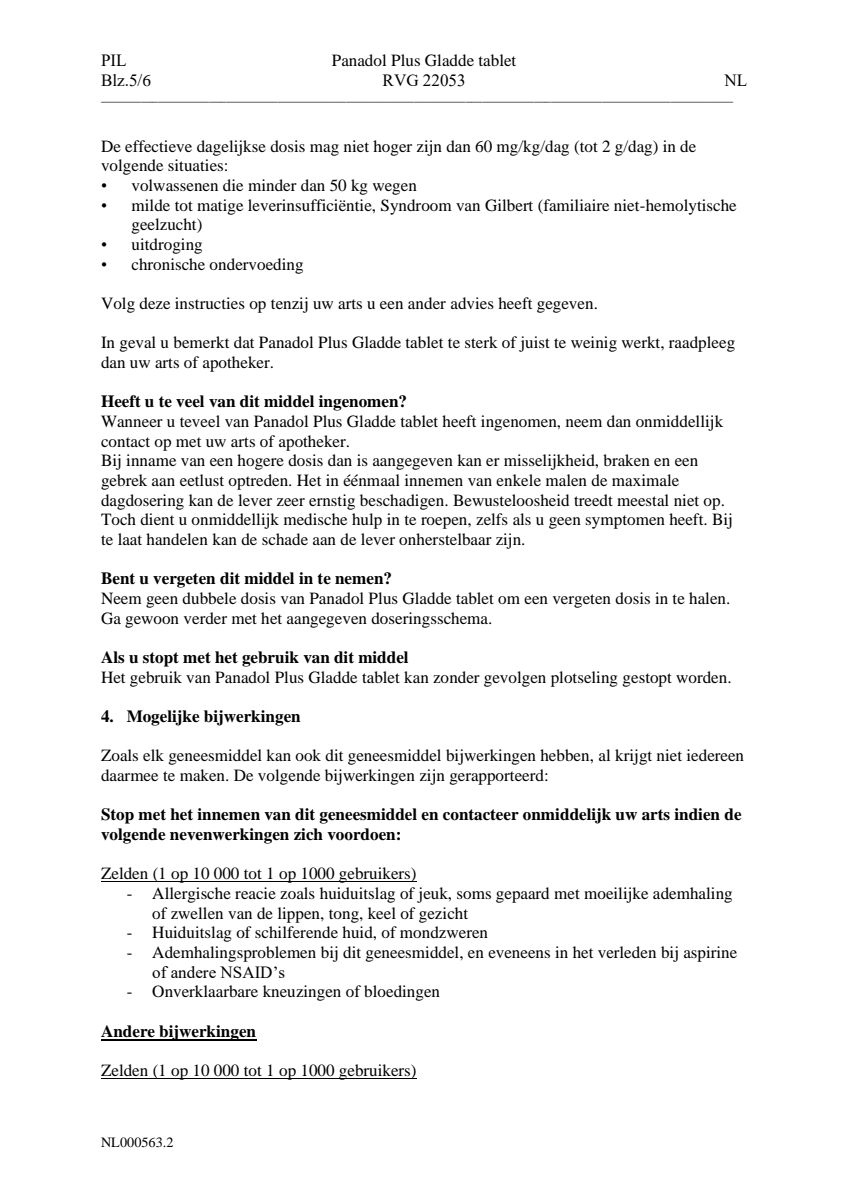Plus Tabletten Glad afbeelding van document #5, leaflet