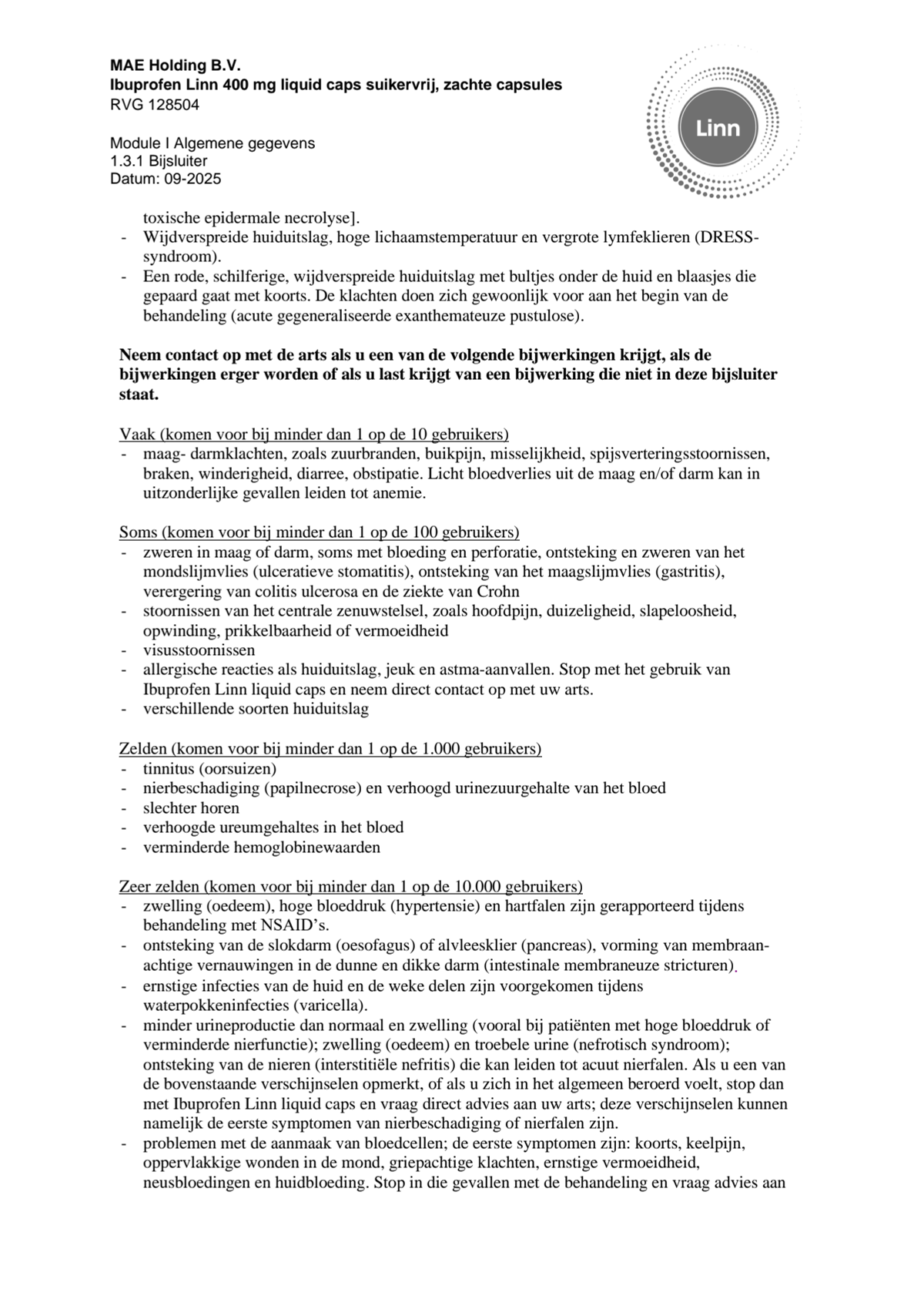 Ibuprofen Liquid Capsules 400mg Suikervrij afbeelding van document #8, leaflet