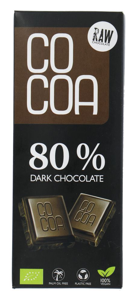 Cocoa 80% Dark Chocolate Reep afbeelding