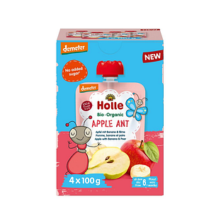 Holle Knijpfruit Apple Ant Multipack BIo 4ST