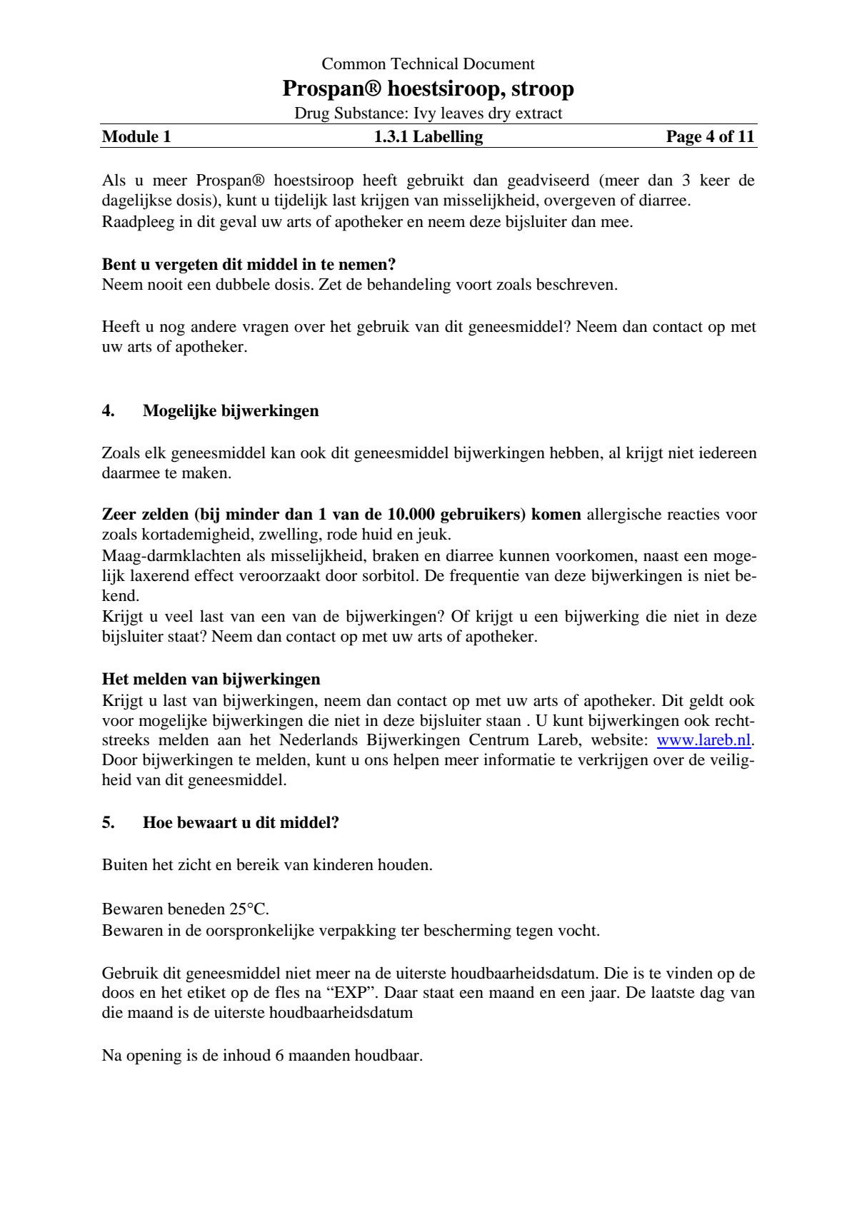 Hoestsiroop Hedera Helix - bij vastzittende hoest en kriebelhoest afbeelding van document #4, leaflet