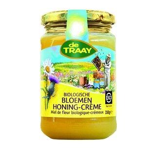 De Traay Biologische Bloemen Honing-Cremé 350GR