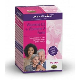 MannaVital Vitamine D3 & Vitamine A Forte Capsules 90CP