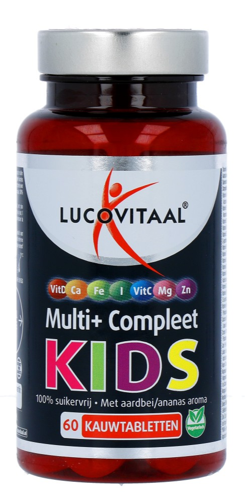 Lucovitaal Multi+ Compleet Kids Kauwtabletten Aardbei Ananas