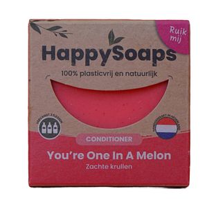HappySoaps Melon Power Conditioner Bar 65GR HappySoaps Melon Power Conditioner Bar 65GR