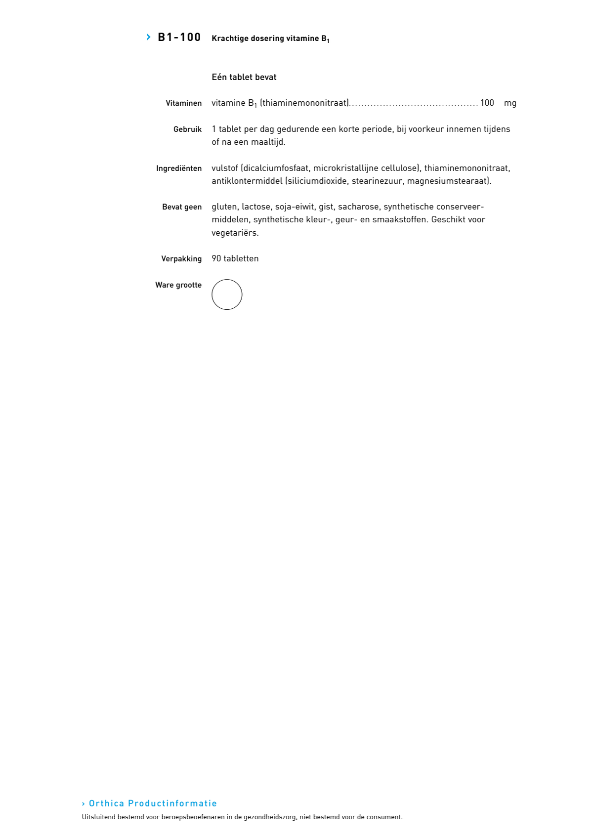 B1-100 Tabletten afbeelding van document #1, research