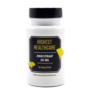 Highest Healthcare Zinkcitraat 50mg Tabletten 90TB