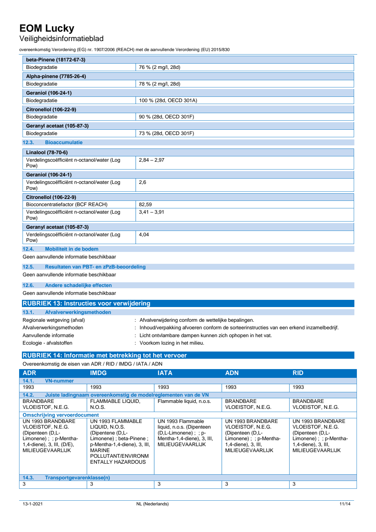 Essentiële Olie Lucky afbeelding van document #11, label
