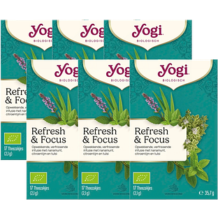 Yogi Tea Refresh & Focus Kruidenthee Multiverpakking 6x17ZK
