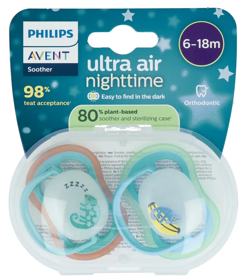Avent Ultra Air Nighttime Fopspeen 6-18M