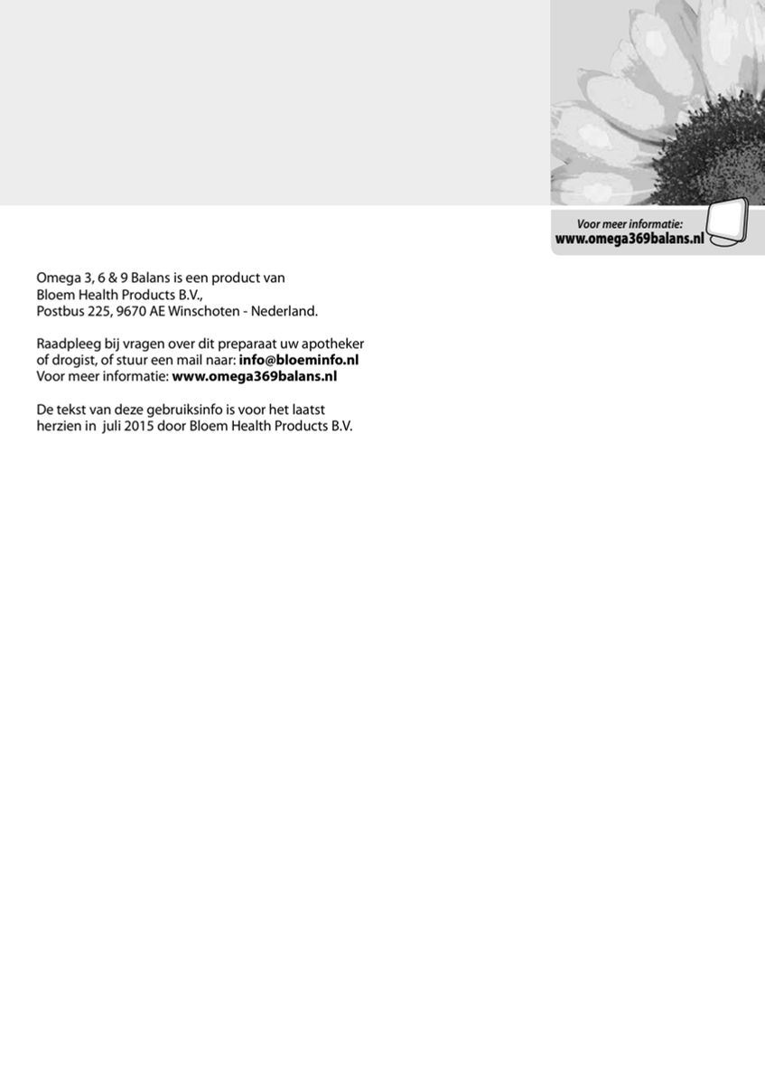 Omega 3, 6 & 9 Balans Softgels afbeelding van document #2, instructions