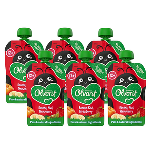 Olvarit 12m+ Banaan Kiwi Aardbei Knijpfruit 100GR