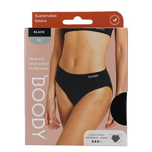 Boody Menstruatieondergoed Bikinislip Zwart Normaal/Hevig Maat XL 1ST Boody Menstruatieondergoed Bikinislip Zwart Normaal/Hevig Maat XL 1ST