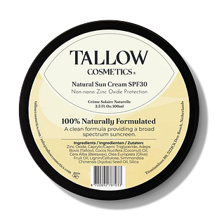 Tallow Cosmetics Natural Sun Cream SPF30 100GR Tallow Cosmetics Natural Sun Cream SPF30 100GR