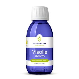 Vitakruid Visolie 1200 Vloeibaar Triglyceriden met A, D & E Olie 125ML