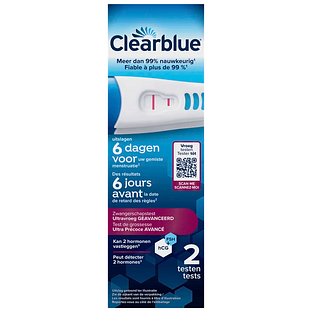 Clearblue Ultravroeg Geavanceerd Zwangerschapstest 2ST