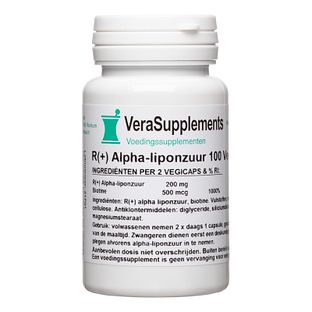 VeraSupplements R+ Alfa-Liponzuur Capsules 100VCP