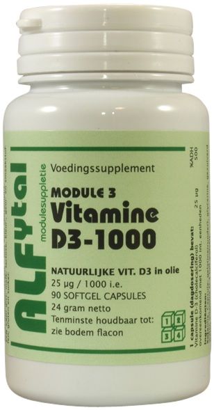 Alfytal Vitamine D3 1000IU Capsules 90SG