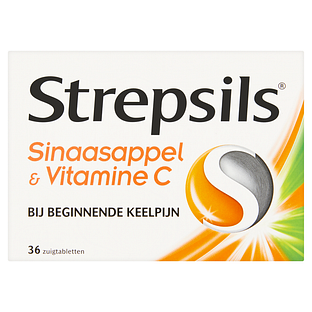 Strepsils Sinaasappel & Vitamine C Zuigtabletten 36ST