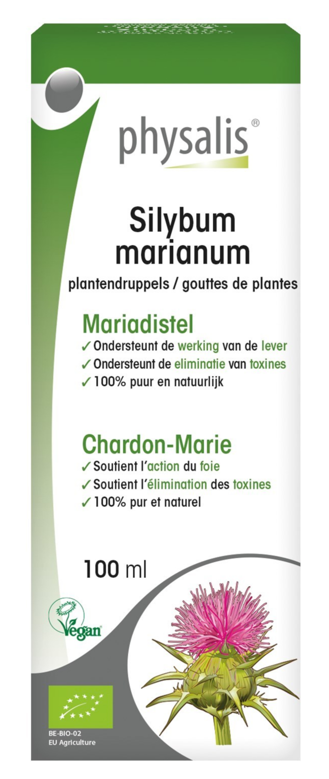 Physalis Silybum Marianum Plantendruppels Bio afbeelding